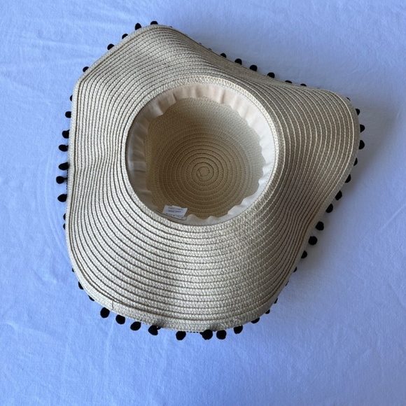 J. By J. Crew wide brim Pom Pom straw hat - Picture 4 of 10